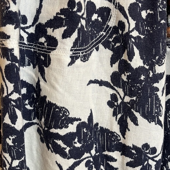 Casual Floral Linen Blend Straight Leg Pant - Picture 6 of 12